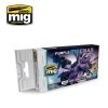 AMMO of Mig Jimenez 7157 PURPLE MECHAS COLOR SET 6x17ml